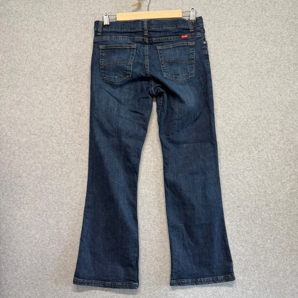 Wrangler‎ Jeans Boys 14 Husky Dark Wash Bootcut Adjustable Waist Denim Western